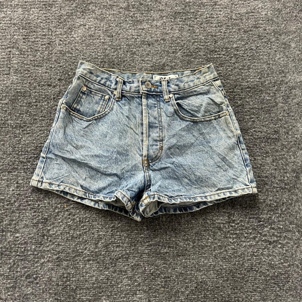 Photo Products Denim Shorts Womens Size 24 Blue Acid Wash High Waist Cotton